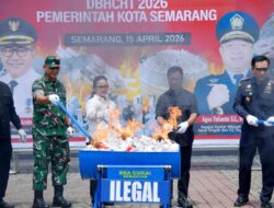 Bersama Bea Cukai, Pemkot Semarang Musnahkan Jutaan Rokok Ilegal dan Ribuan Minumal Beralkohol